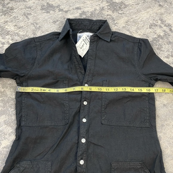 NWT Frank & Eileen Ireland Romper Cotton Linen Long Sleeve Loose Black XXS - Picture 12 of 14